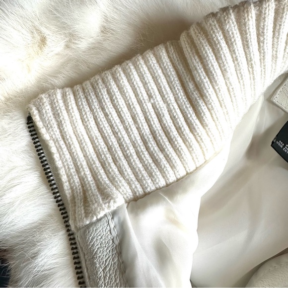 Vintage 90's Y2K Atmosphere Soft Rabbit Fur Bomber Jacket with Pockets - Medium - Picture 12 of 13